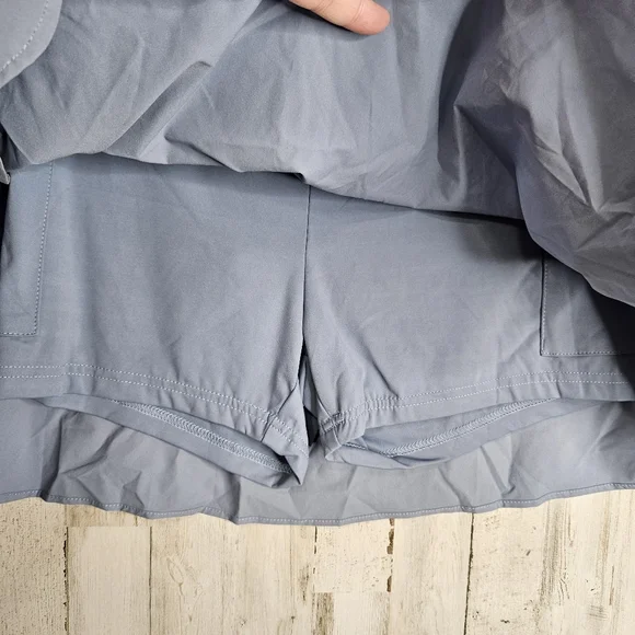 Hibelle Gray Blue Athletic Tennis Skirt Shorts Skort NWT Ladies Size Small - Picture 4 of 10